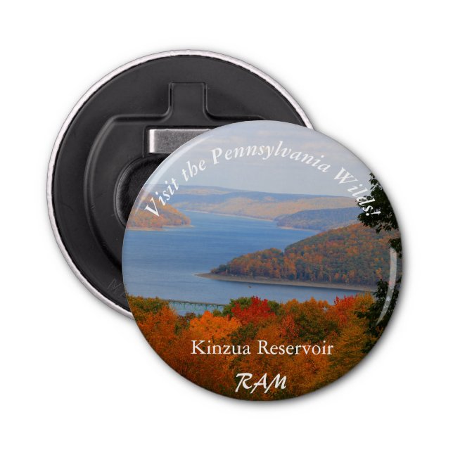 Visit PA Wilds Scenic Souvenir Kinzua Reservoir Bottle Opener (Front)