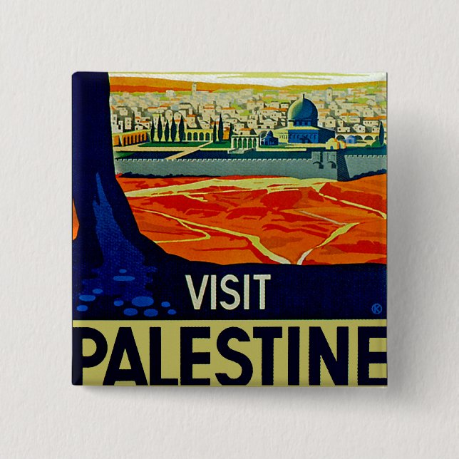 Visit Palestine 15 Cm Square Badge (Front)