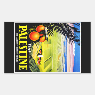 Visit Palestine ~ See Ancient Beauty Revived Rectangular Sticker