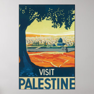 Visit Palestine, Vintage Poster