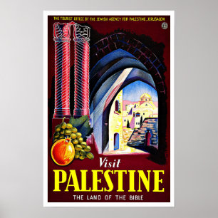 Visit Palestine Vintage Travel Poster