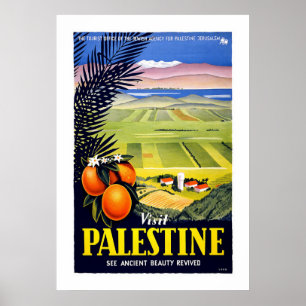 "Visit Palestine" Vintage Travel Poster