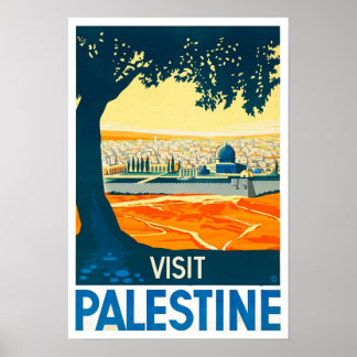 Visit Palestine Vintage Travel Poster