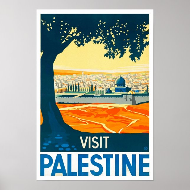 Visit Palestine Vintage Travel Poster (Front)