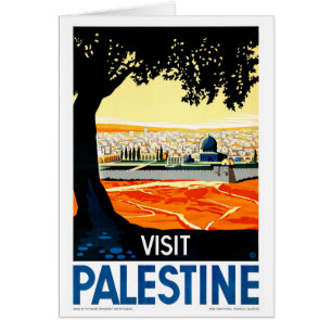 Visit Palestine Vintage Travel Poster Restored