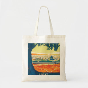 Visit Palestine Vintage Travel Poster Tote Bag