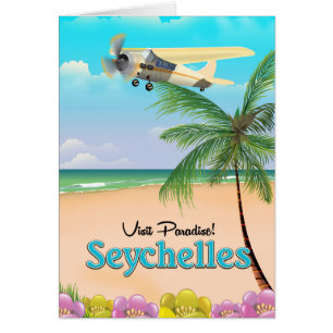 Visit Paradise! Seychelles travel poster