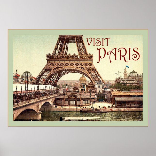 Visit Paris ~ Vintage Travel Poster (Front)