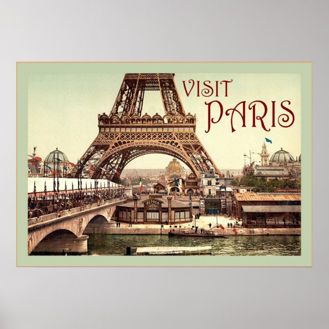 Visit Paris ~ Vintage Travel Poster (Front)
