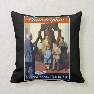 Visit Philadelphia on The Pennsylvania Railroad Cushion