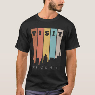 Visit Phoenix The Valley Of The Sun Skyline Retro  T-Shirt