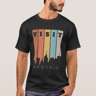Visit Phoenix The Valley Of The Sun Skyline Retro T-Shirt