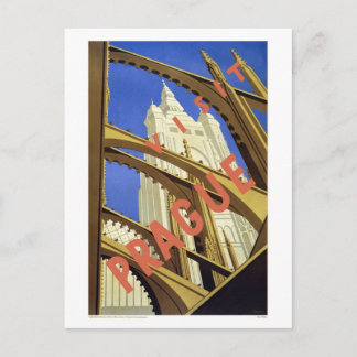 Visit Prague Czech Republic Postcard