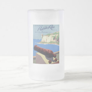 Visit Puerto Rico, El Morro Fortress, Old San Juan Frosted Glass Beer Mug