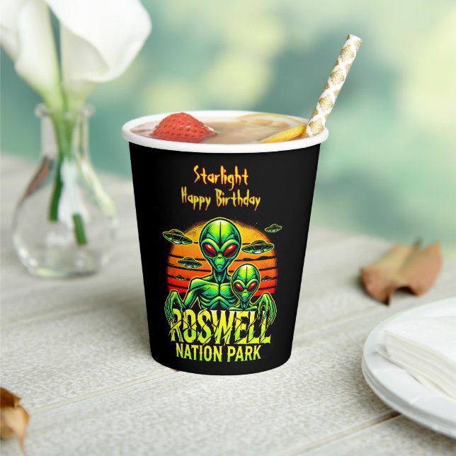 Visit Roswell’s Alien Encounter Spot! Paper Cups (Insitu)