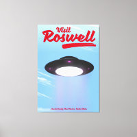 Visit Roswell UFO vintage poster Colour