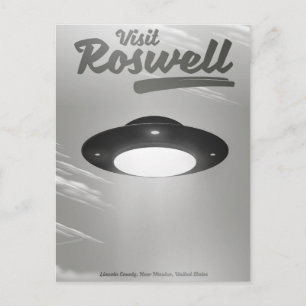 Visit Roswell UFO vintage poster Postcard