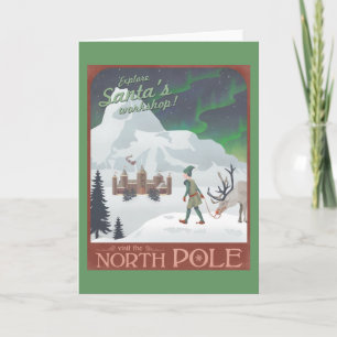 Visit Santa's workshop at the North Pole Holiday Card
