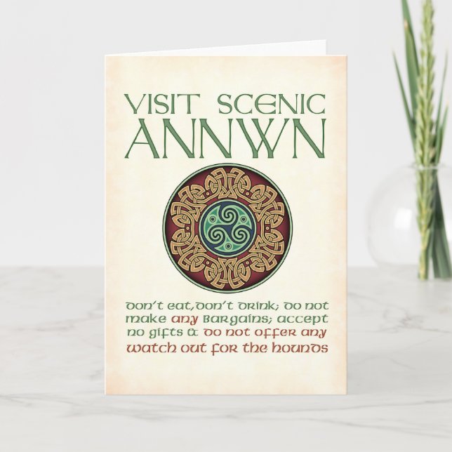 Visit Scenic Annwn Greeting Card (Front)
