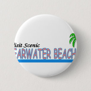 Visit Scenic Clearwater Beach 6 Cm Round Badge