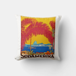 Visit Sudamerica vintage concept Cushion