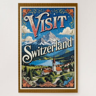 Visit Switzerland travel poster Jigsaw Puzzle