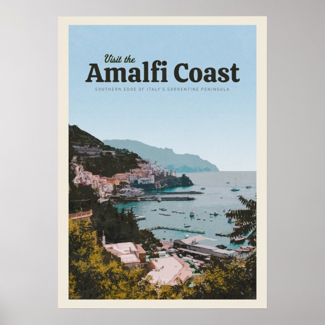 Visit the Amalfi Coast Poster (Front)