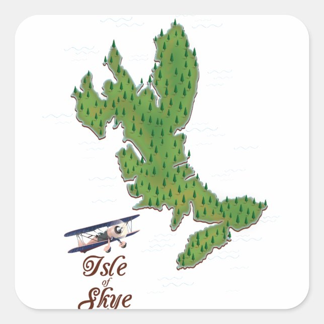 Visit the Beautiful Island of Skye Square Sticker (Front)