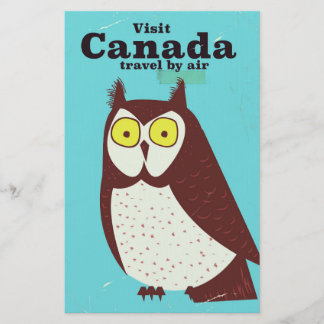Visit the Canada Owl poster Stationery