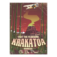 Visit the Fearsome Krakatoa Travel poster