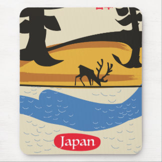 Visit the forest USA vintage poster. Mouse Mat