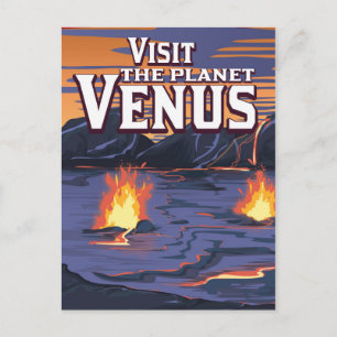 Visit the Planet Venus travel poster Postcard