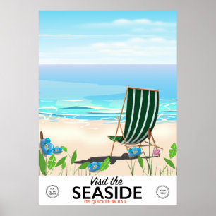 Visit the Seaside vintage travel poster