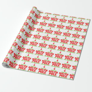Visit the South Pole -- Holiday Humour Wrapping Paper