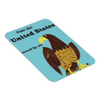 Visit the united States Travel poster Magnet
