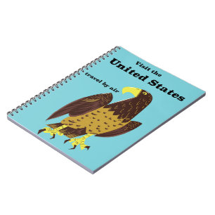 Visit the united States Travel poster Notebook