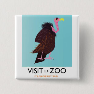 Visit the Zoo 15 Cm Square Badge