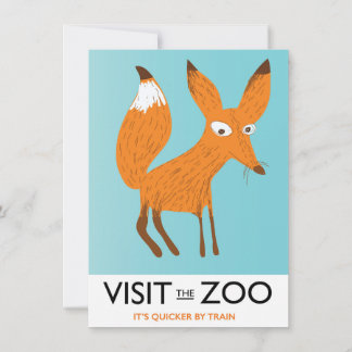 Visit the Zoo - Fox Edition Invitation