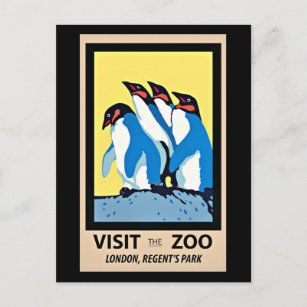 Visit the Zoo, London, Regent's Park Postcard