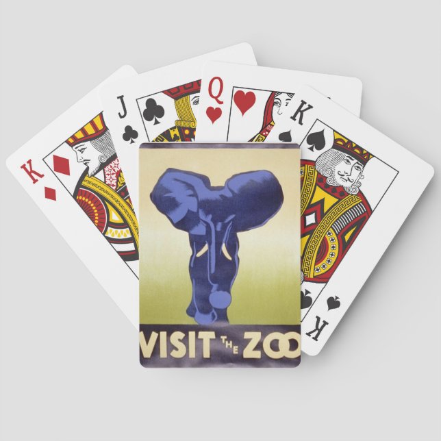 "Visit The Zoo" Playing Cards (Back)