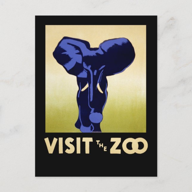 Visit The Zoo Postcard (Front)