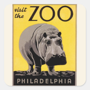 Visit The Zoo Square Sticker