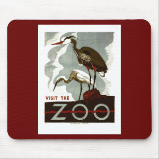 Visit the Zoo - WPA Poster - Mouse Mat