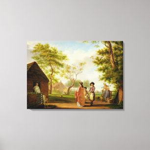 Visit to the Country Dairy Canvas Print