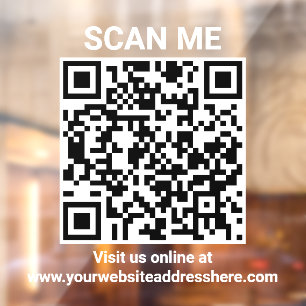 Visit Us Online QR Code Business Window Cling