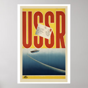 Visit USSR  Voyage Into a New World Vintage Travel Poster
