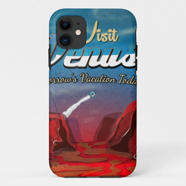 Visit Venus Vintage Poster Case-Mate iPhone Case (Back)