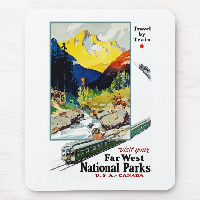 Visit Your Far West National Parks Mouse Mat (Front)