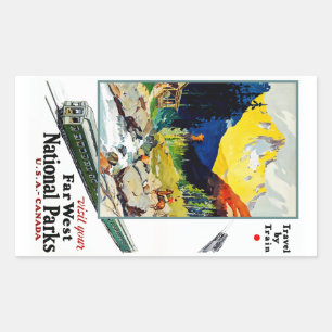 Visit Your Far West National Parks Rectangular Sticker