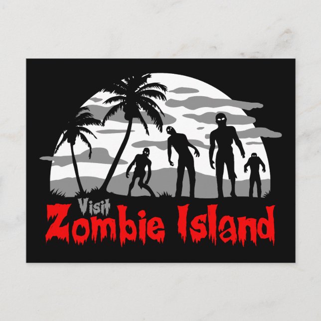 Visit Zombie Island Postcard (Front)